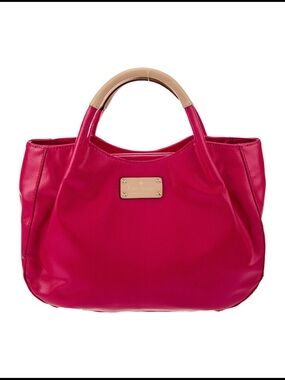 kate spade Fuchsia Tote with Tan Top Handles